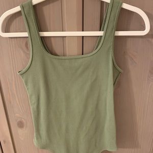 Abercrombie Double Layer Seamless Ribbed Square Neck Bodysuits